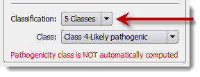 Classification scheme menu